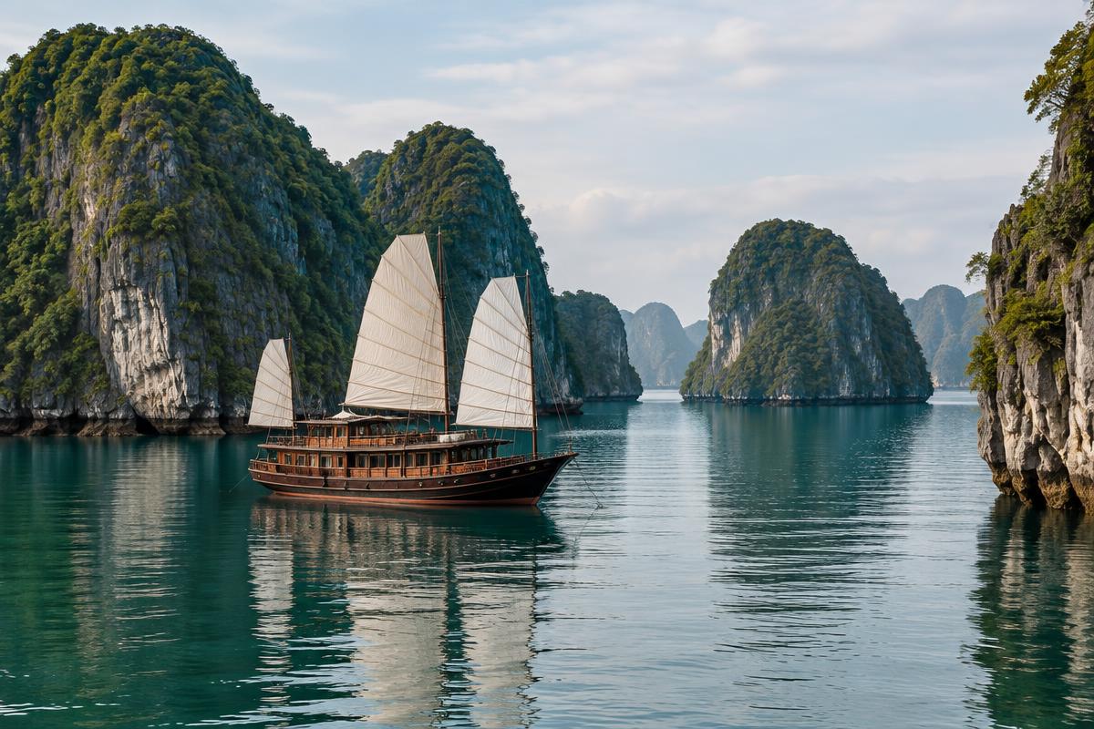 A vessel in Ha Long Bay